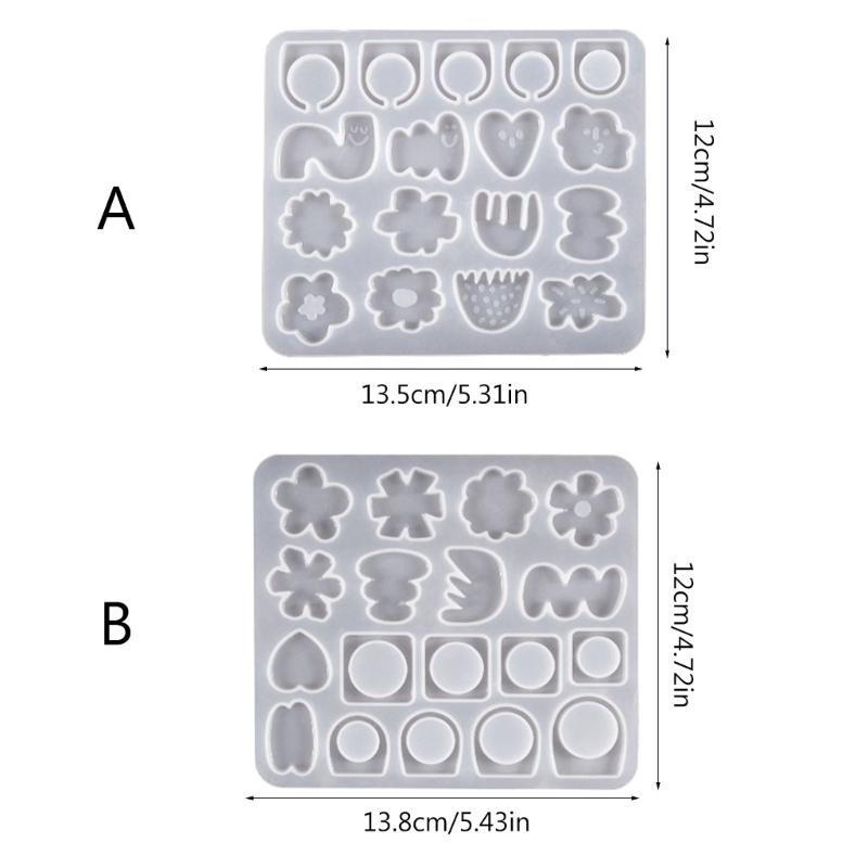 Irregular Flower Ring Silicone Molds Epoxy Resin Castin Molds for DIY Craft Projects, Rings Jewelry Making Nonstick