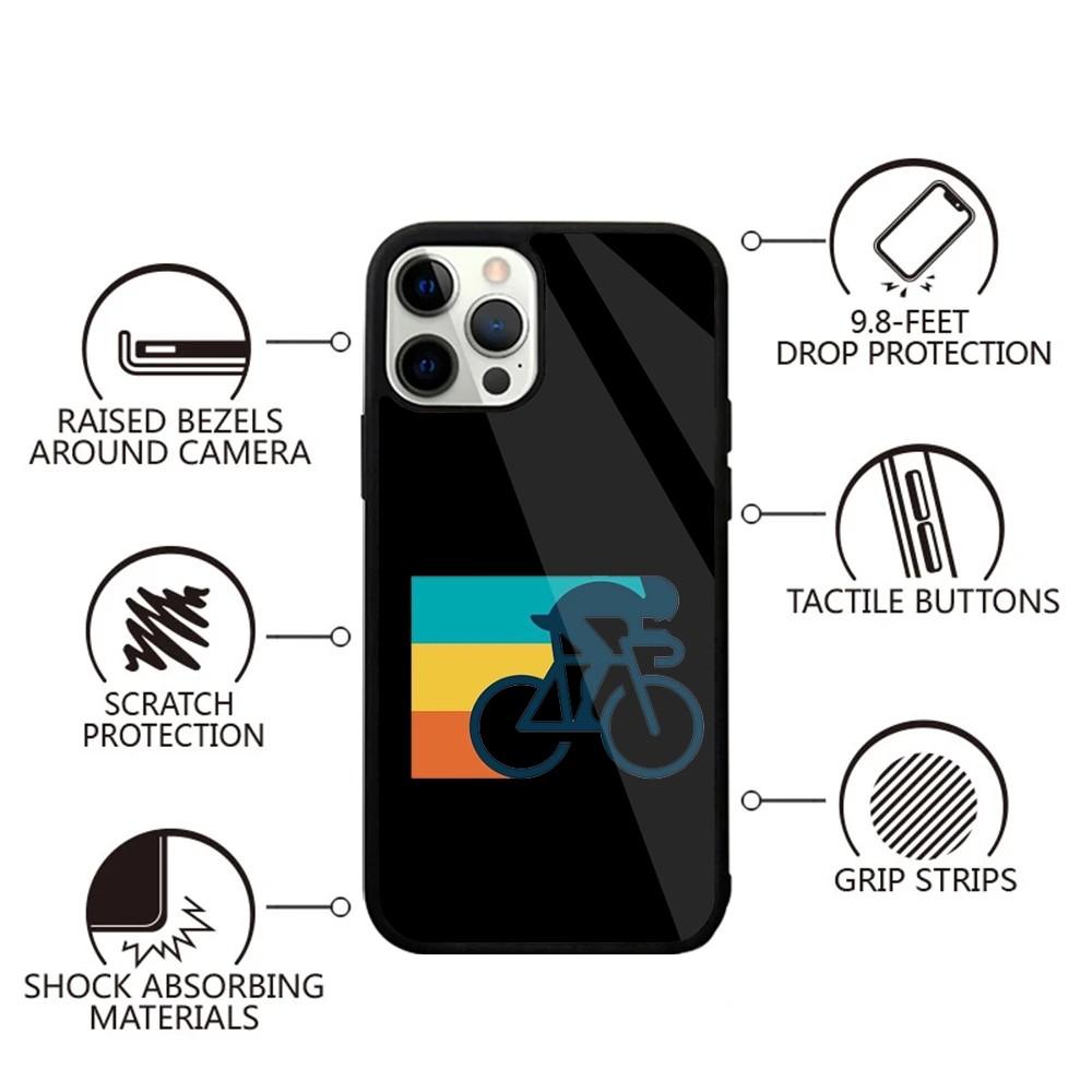 BIKE Cycling Art Phone Case For iPhone 16,15,14,13,12,11,Plus,Pro,Max,Mini Magsafe Magnetic Wireless Charging