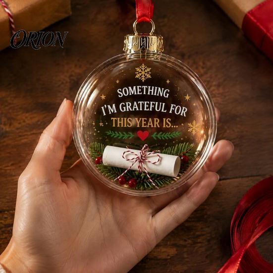 Fillable Christmas Ball Clear Acrylic Ball, DIY Transparent Ornament for Xmas Hanging Tree, Holiday, Wedding, Party, Home Decoration Lightweight