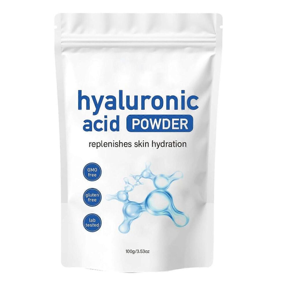 Micro Ingredients Kyselina hyaluronová Sérum Prášek 100g Nízká molekulární hmotnost Hydratace pleti a Podpora vlhkosti Doplňky stravy Veganský Rozpustný ve vodě