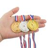 1.5" Mini Bronze Award Medals Plastic Winner Medals for Award 3rd Place with Neck Ribbon for Sports Competitions Party Favors