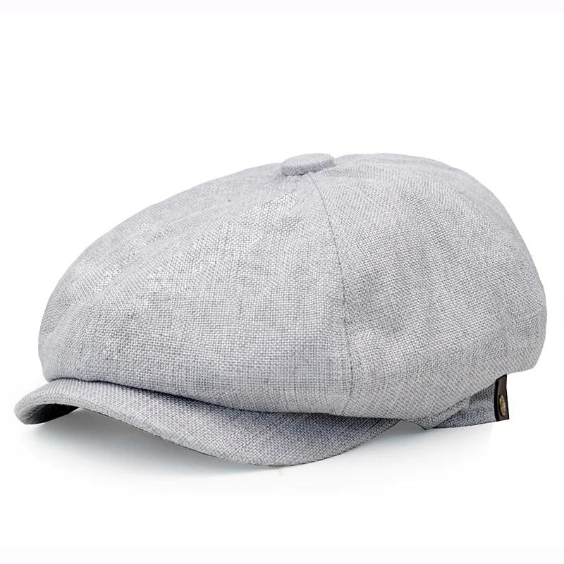 Wool Newsboy Cap Men Grey Herringbone Flat Caps Women Men British Painters Hat Soft Autumn Winter Hats Octagonal Cap BLM09