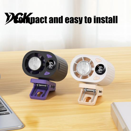 Cooling Fan with Clip Portable Clip-on Fan, LED Display USB Rechargeable 3 Speed Adjustable Personal for Car, Work, Travel, Outdoor