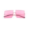 Fashion Oversized Square Rimless Sunglasses Women Men Designer Ocean Blue Pink Lens Frameless Sun Glasses Gradient Shades S30D
