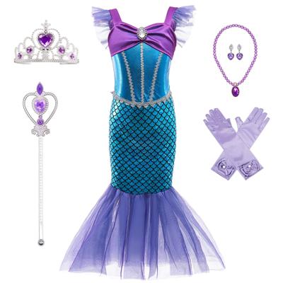 Kids Girls Cosplay Princess Pageant Birthday Party Perform Dress Clothes