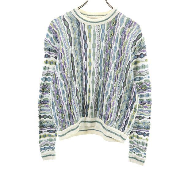 Coogi 90s Old 3D Overall Handle Long Sleeve 3D Cotton Sweater XS Knit Men's Used