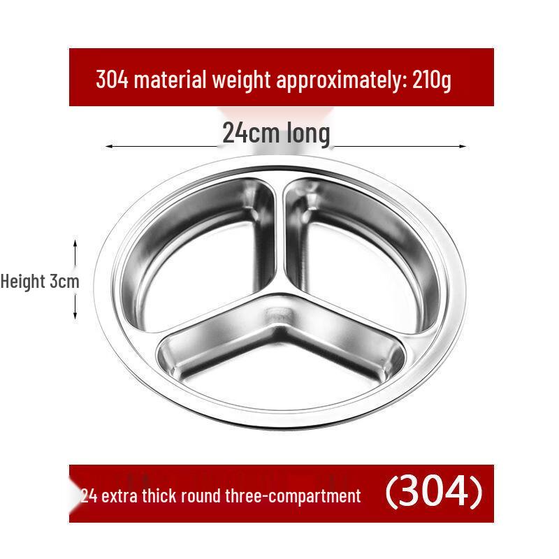 777 Stainless Steel Divided Cafeteria Tray