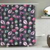 Watercolor Seashells Pattern Shower Curtain Pink Green Purple Shells Bath Decor With Metal Hook Perfect For Beach House Bathroom