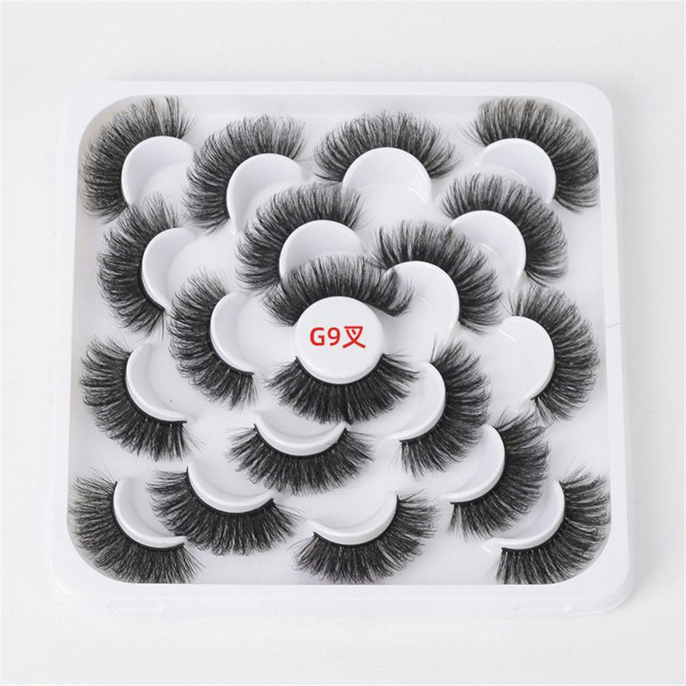 

D Curl Lashes Extension Faux Mink Hair Russian Volume Strips Lashes Eyelashes Extension Strips G9