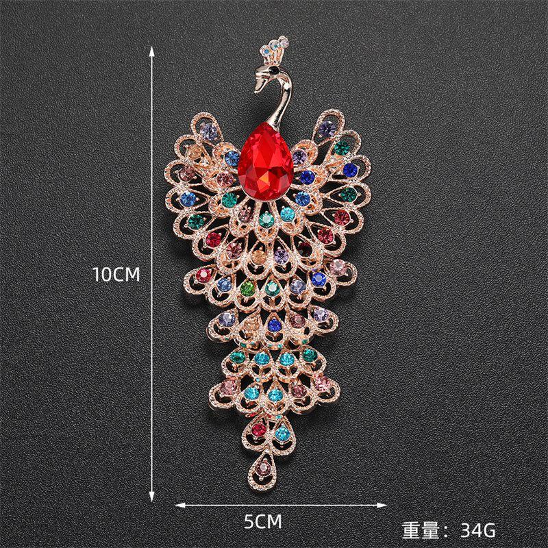 High-End Rose Red Chinese Flower Brooch: Classical Pin for Women's Qipao & Coat Accessories