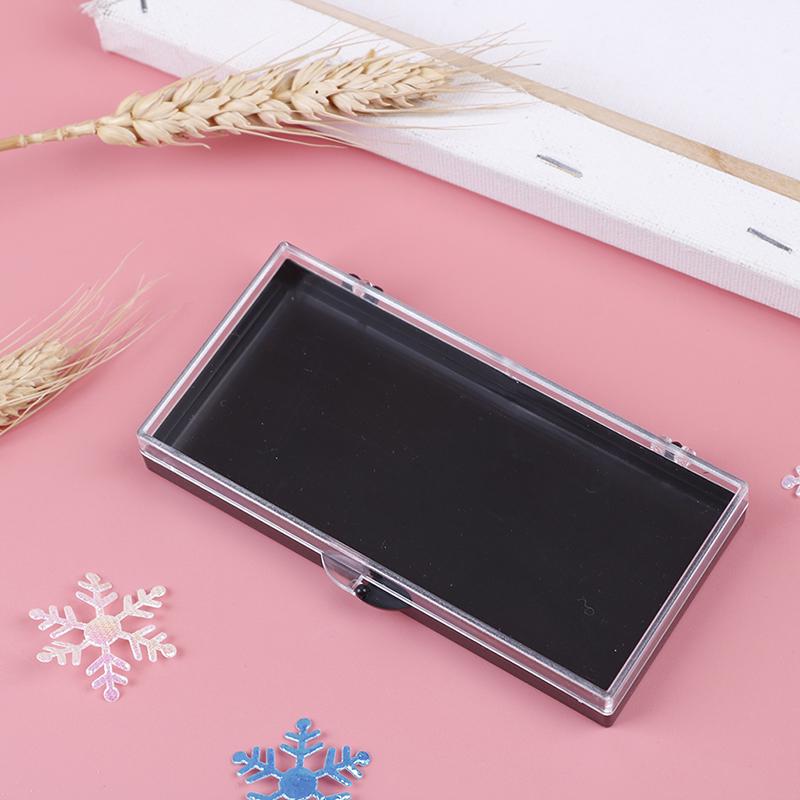 Wimpern Lagerung Box Verpackung Box Transparent Deckel Schwarzes Tablett Für Transplantierte Wimpern