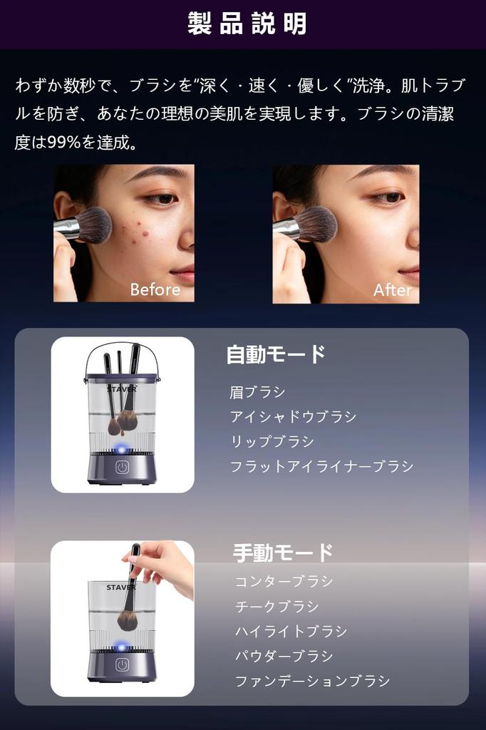 Upgraded Makeup Brush Fully Cleans and hangs brushes to dry in one Simple Compact and easy to Ideal for travel and home 2025 VersionElectric