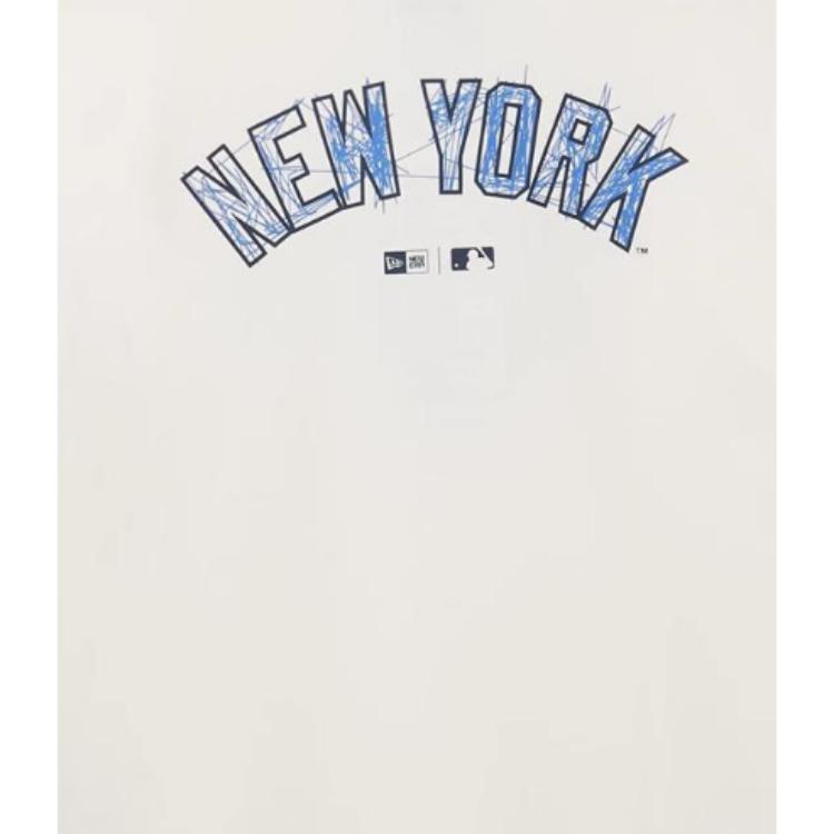 New Era FW25 MLB New York Yankees Asi Akademi Serisi Arka Baskılı Rahat Çok Yönlü Bol Günlük Kısa Kollu Tişört Unisex Tişört 14726605