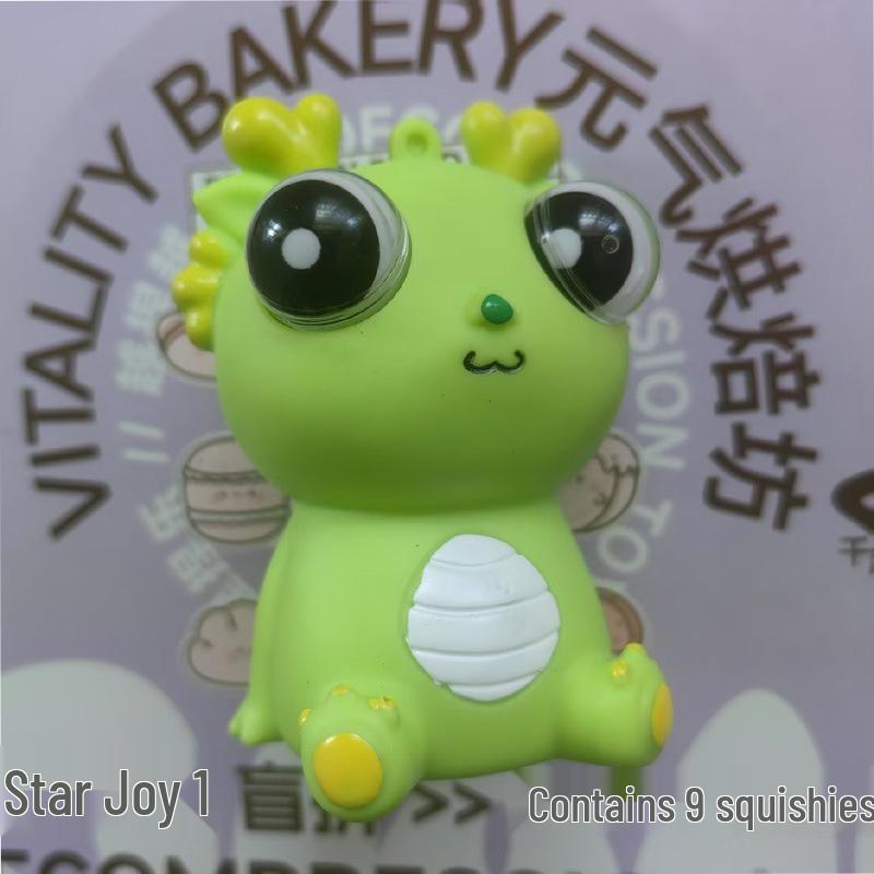 Exploding Eye Dragon Keychain: Squishy Stress Relief Toy and Pendant