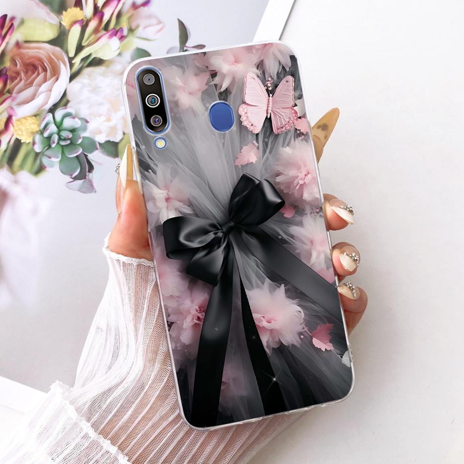 For Samsung Galaxy M10 M20 M30 Case Luxury Butterfly Tree Painted Cover Soft Slim Phone Case For Samsung M10 M20 M30 Fundas Bags