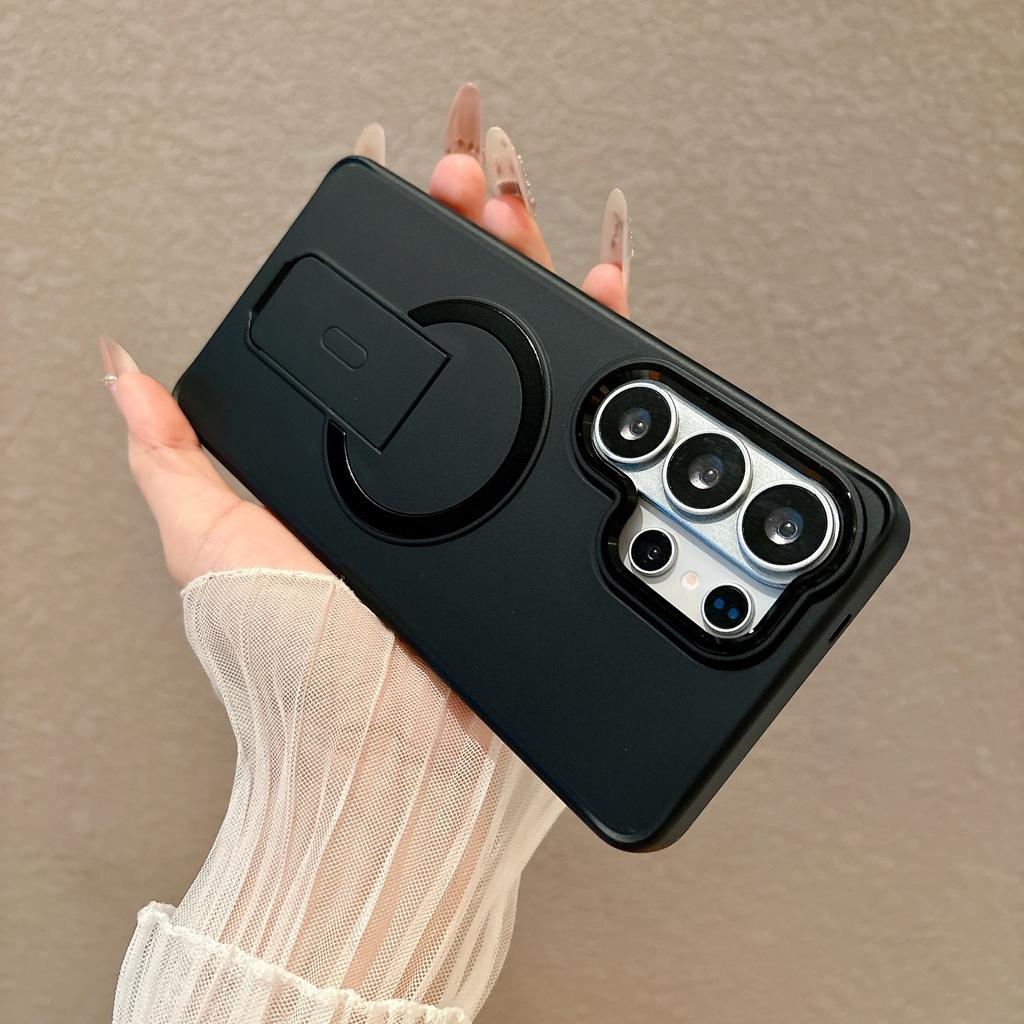 Samsung S26ultra sound bracket matte magnetic mobile phone case s25plus anti-drop simple protective case