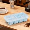 Ice Tray Food Grade PP Easy Cleaning Stackable Design Soft 11.5x7x4cm Compact   Tray with Lid for