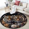Tiger Artwork Round Area Rug,Carpet Rug for Living Room Bedroom Sofa Playroom Decor,Non-slip Floor Mat