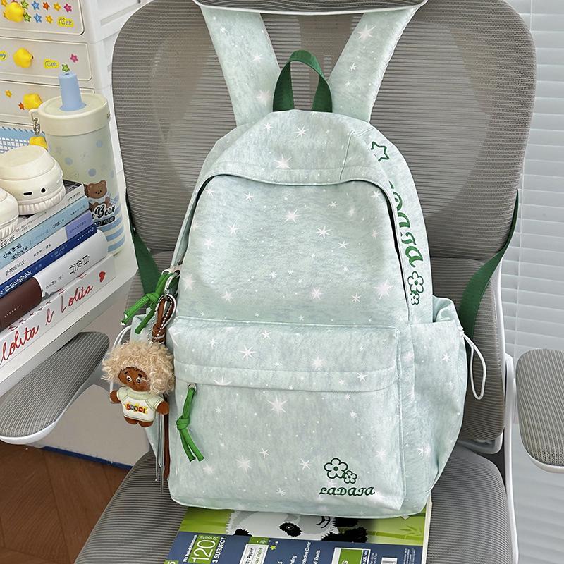Schoolbag New High-value Japanese Schoolbag Female Fresh, Sweet and Cute Star Backpack Junior High School Students Lightweight Backpack