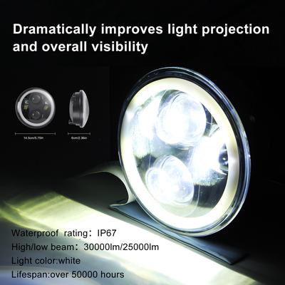 5,75 Zoll LED-Scheinwerfer, Motorrad-Projektor-Scheinwerfer, Super-Weitwinkel-Fahrlicht