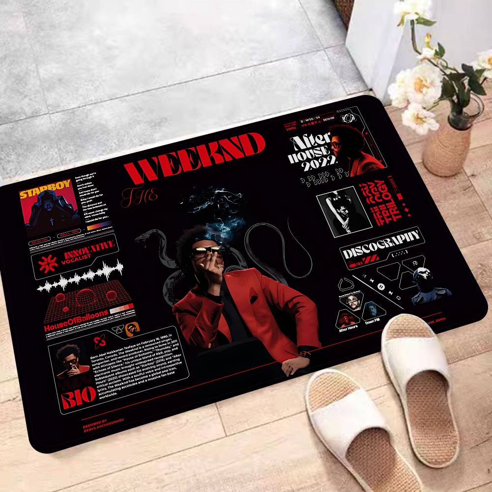 The Weeknd Floor Mat Rectangle Anti-slip Home Soft Badmat Front Door Indoor Outdoor Mat Welcome Doormat
