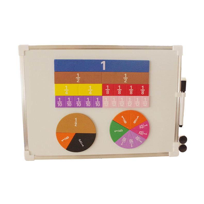 Erasable Magnetic EVA Fraction Circles for Math Teaching Aids