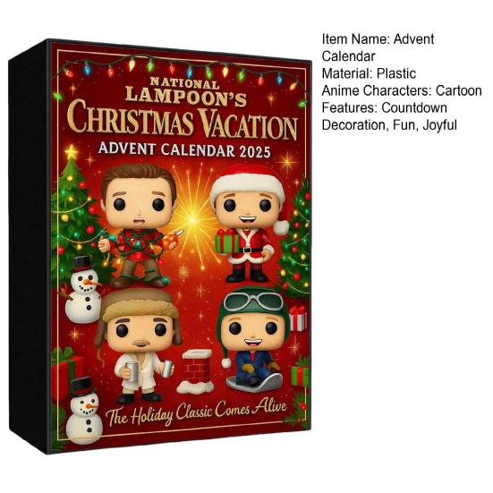 Christmas Vacation Advent Calendar 2025 24-Day Countdown Calendar with 24 Pcs Collectible Doll Figures for Kids And Adults