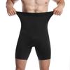 Herren Doppel-Lagen High-Waist Bauchweg-Hose – Atmungsaktiv, Elastisch, Hüfthebend, Einfarbig, Übergröße.