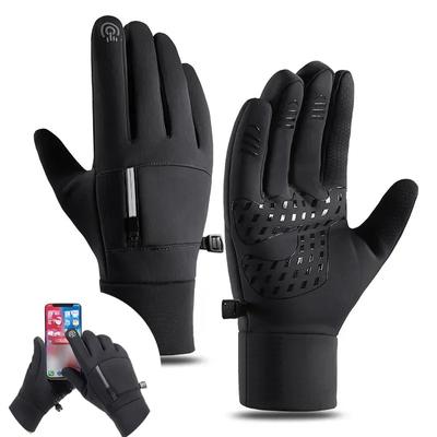 Winter Velvet Wear-resistant Waterproof Touch Screen Warm Gloves Outdoor Hiking Skiing Mountaineering Cycling Gloves for Men