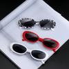 Pink Retro Sunglasses Oval Sunglasses Women Retro Brand Designer Vintage Ladies Cat Eye Pink Cycling Sun Glasses UV400