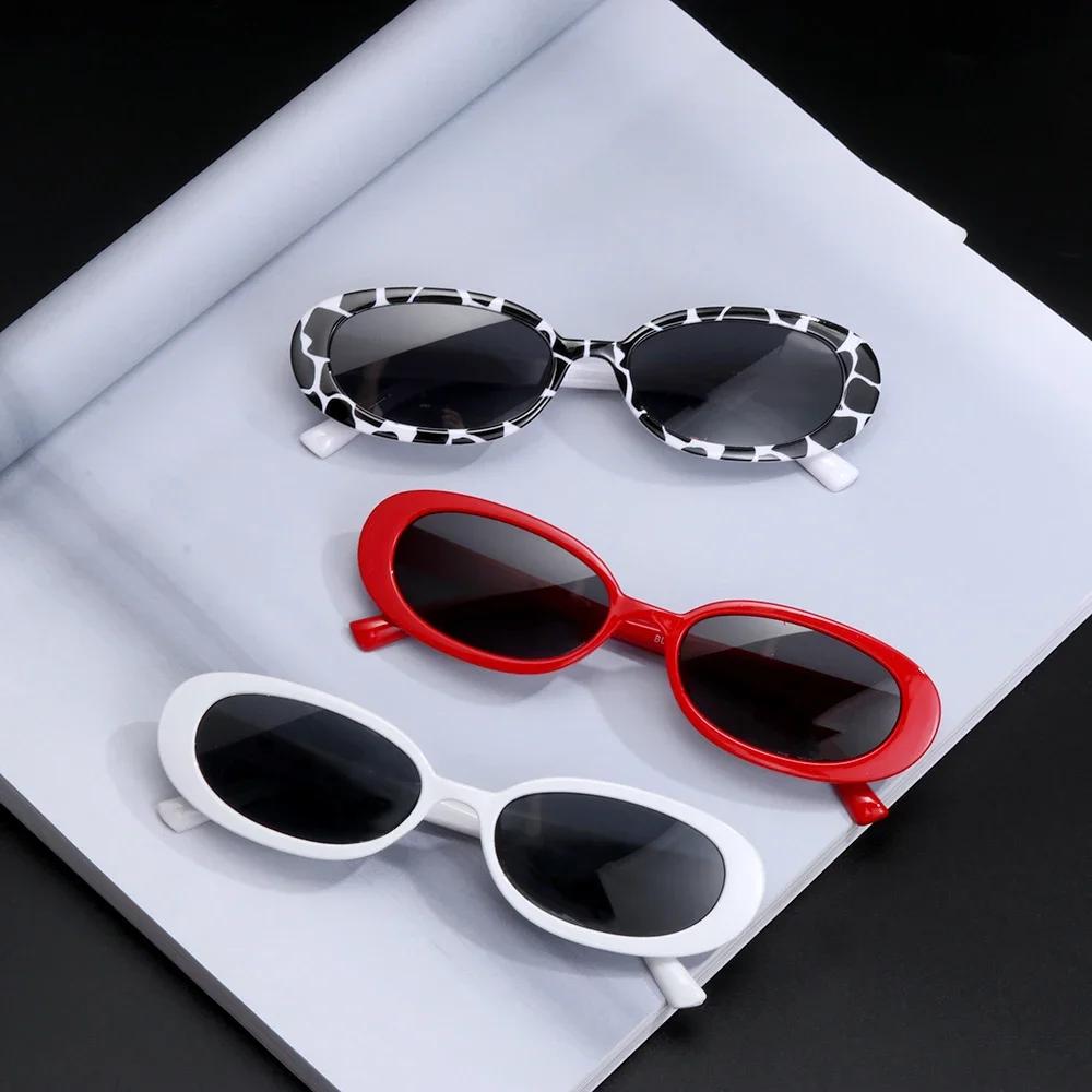 Pink Retro Sunglasses Oval Sunglasses Women Retro Brand Designer Vintage Ladies Cat Eye Pink Cycling Sun Glasses UV400