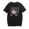Dark Gothic Short Sleeve T-shirt Cute Cartoon Girl Streetwear Simple Casual Top Retro Loose E-Girl Summer Short Sleeve T-shirt
