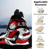 1pc Redhead Robot Soft Flannel All Season Throw for Home, Office, Outdoor UseDurable Comfort Soft Warm Throw for Home
