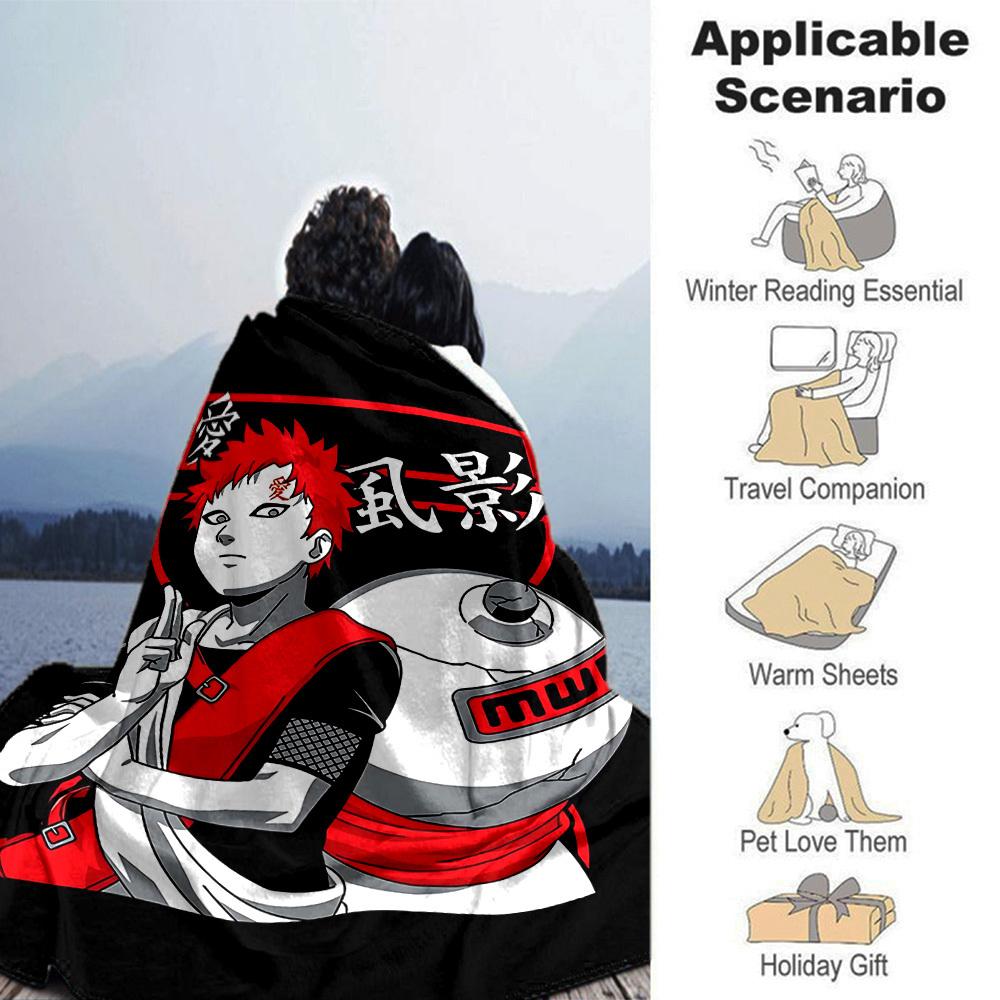 1pc Redhead Robot Soft Flannel All Season Throw for Home, Office, Outdoor UseDurable Comfort Soft Warm Throw for Home