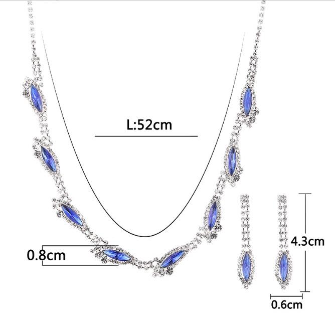 Bridal Suit Jewelry Necklace Stud Earrings Women'S Suit Wedding Evening Dress Elegant Accessories Wedding Accessories Women