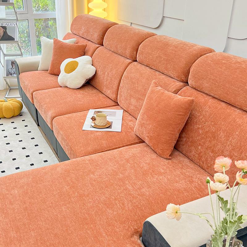 Universal Non-Slip Chenille Sofa Cover - Thick & Cozy for Winter 2024