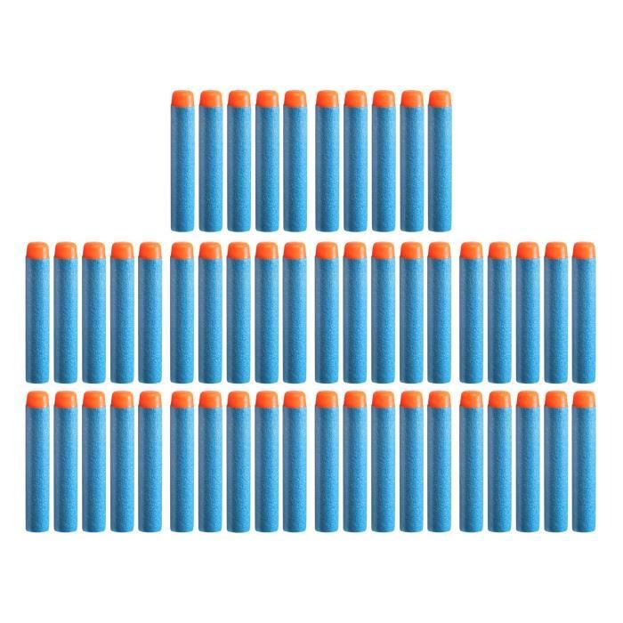 NERF Elite 2.0 Recharge de 50 fléchettes - En mousse NERF Elite 2.0 officielles - compatibles avec les Blasters NERF - Dès 8 ans