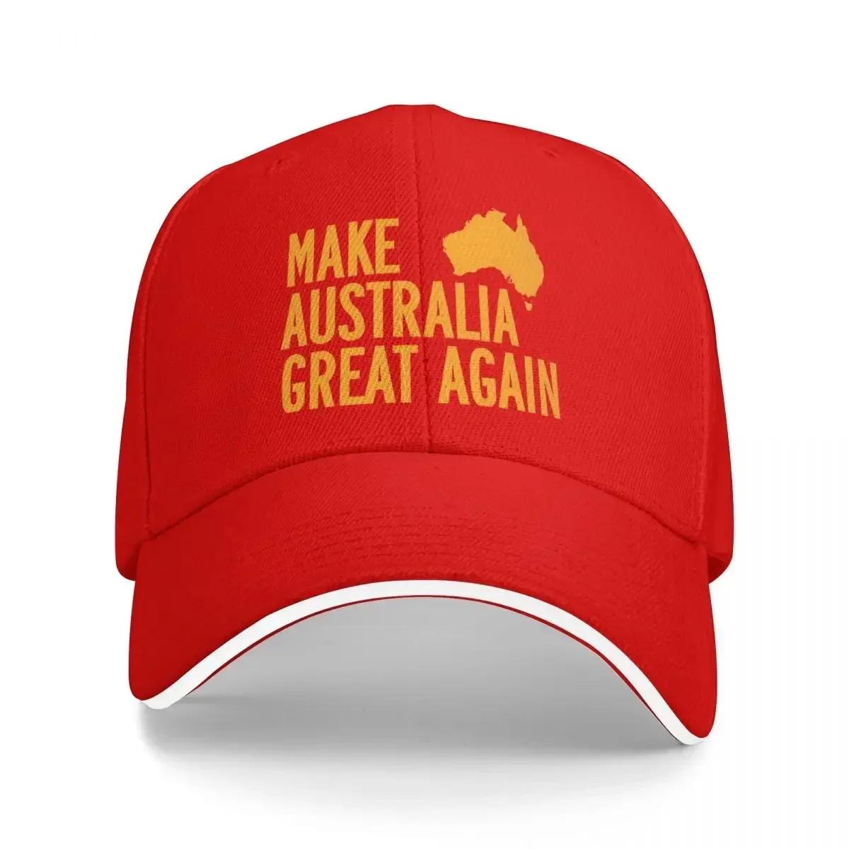 Make Australia Great Again (MAGA) Map Gold Baseball Cap Unisex Women Print Trucker Hat Spring Kpop Rock Dropshipping Snapback Cap One Size