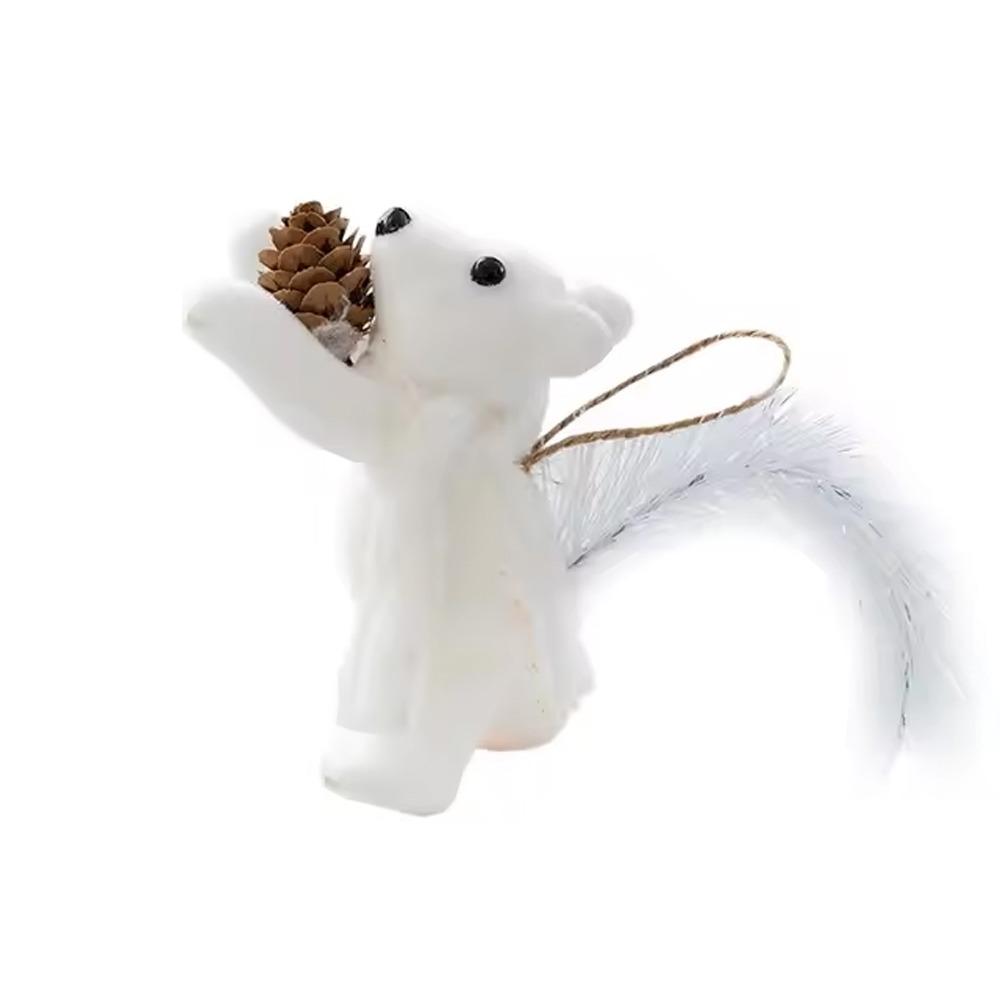 

Flocking Simulation Squirrel Hanging Ornaments Foam Christmas Tree Decorations Party Favors Style 1