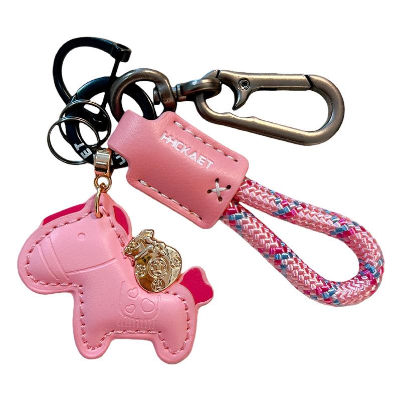 New Fashionable Leather Woven Rope, Money Soon, Keychain Cartoon Cute Car Key Chain Bag Pendant Wholesale