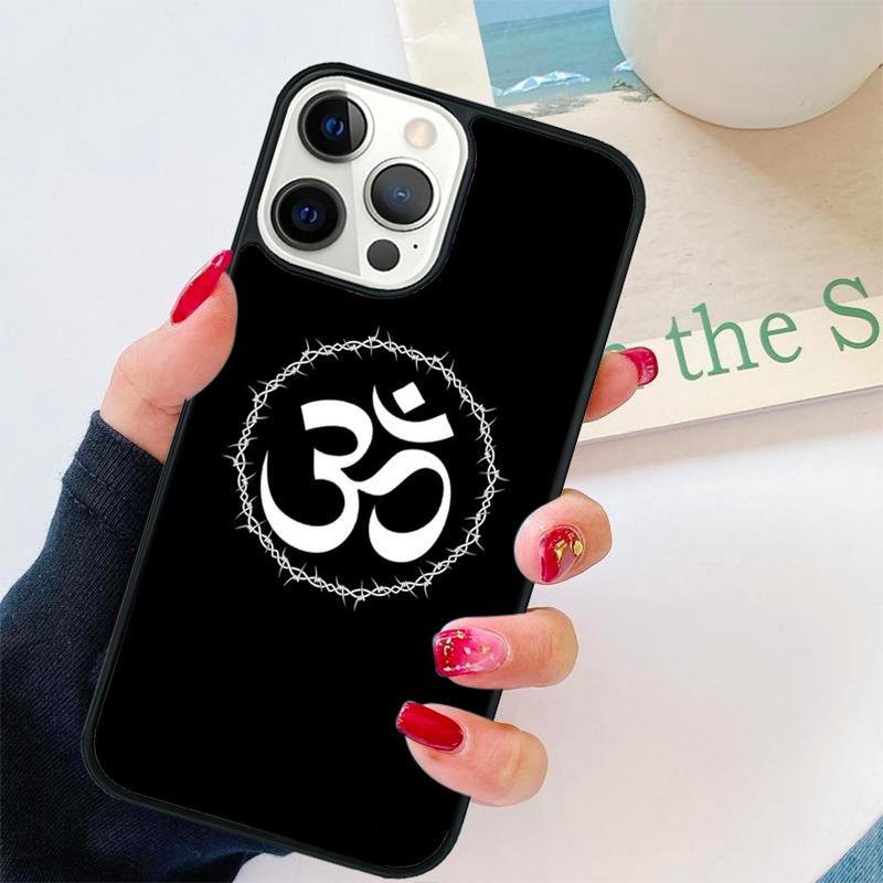 Om Yoga Symbol Hindu Logo Phone Case For iPhone 17 Air 16 pro max 15 14 plus 12 13 Soft Bumper Shell Cover coque