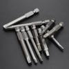 1/4Inch Screwdriver Bits 6.35mm 6pcs Alloy Steel Grey