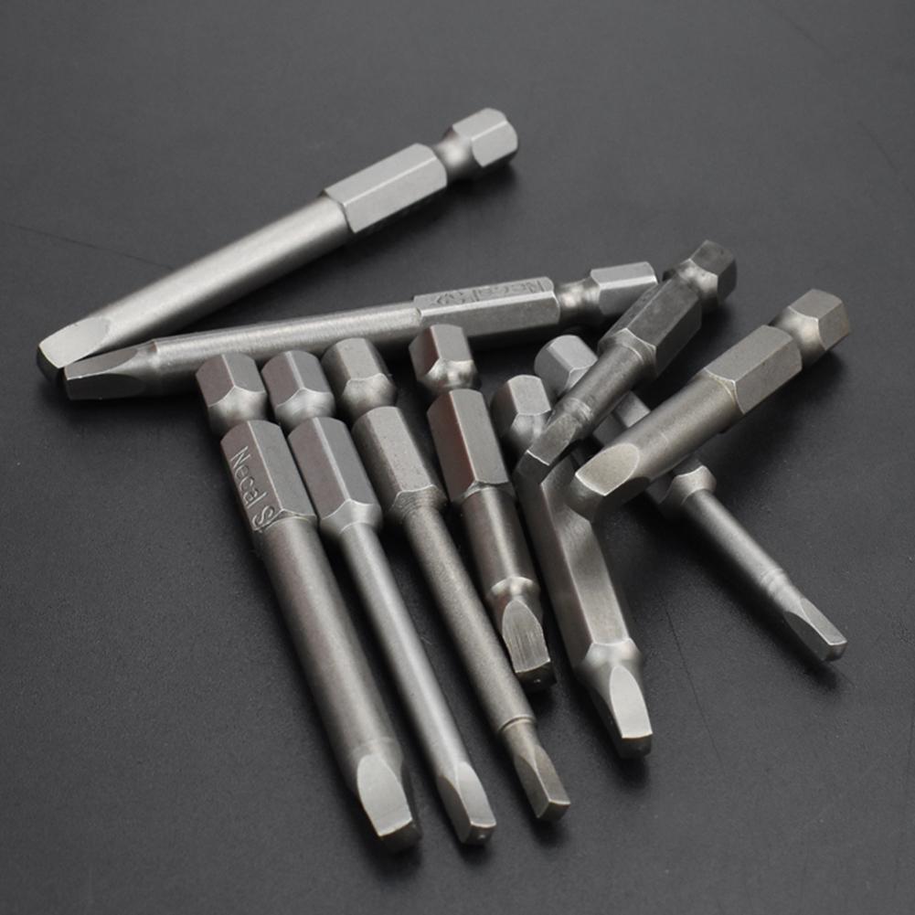 1/4Inch Screwdriver Bits 6.35mm 6pcs Alloy Steel Grey