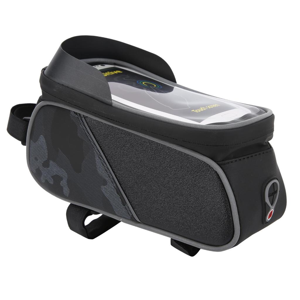 Bike Front Frame Bag Waterproof TPU Sensitive Touch Screen Top Tube Phone Mount Bag Pouch