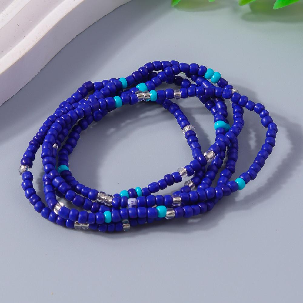 Fashion Bohemian Colorful Beads Bracelet Multi-layer Handmade Beaded Bracelets Women Girls Party Holiday Jewelry Gifts