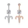 Zircon Belly Button Ring - Twelve Constellations Design