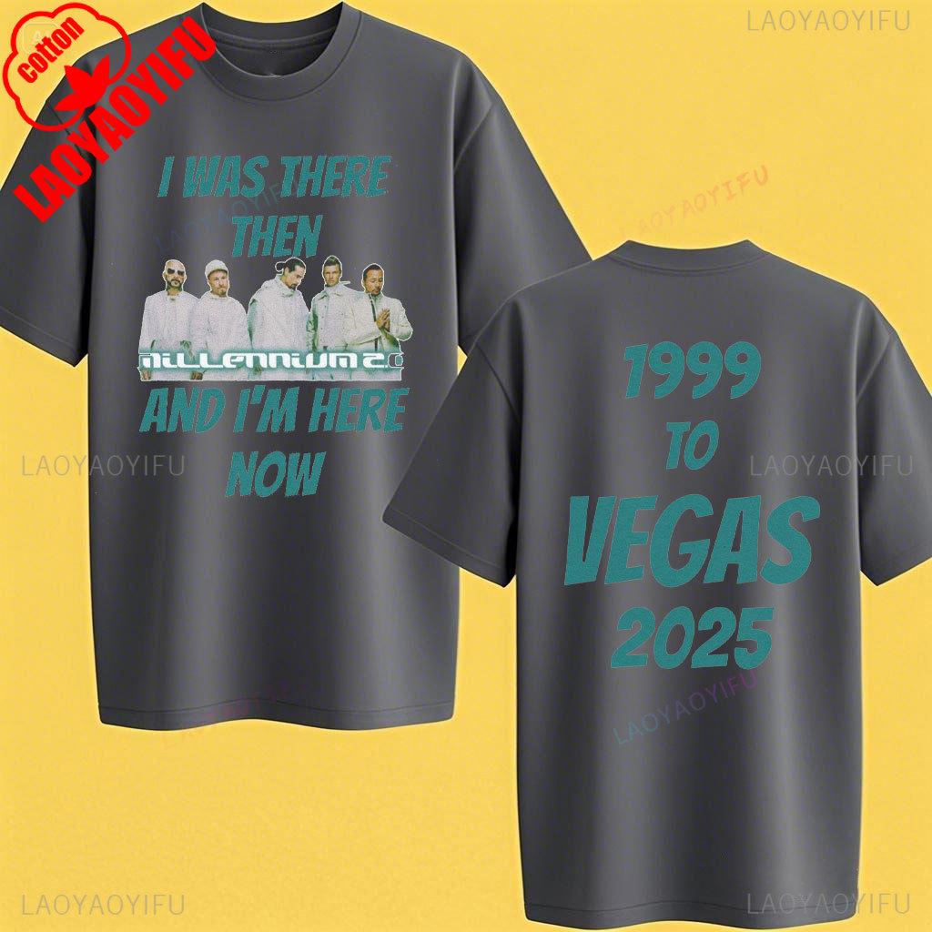 Männer Frauen Shirts Backstreet Boys Millennium T-Shirt Ich war dabei Konzert-T-Shirt Unisex Baumwoll-T-Shirt Vegas 1999 Vintage Shirts Tops