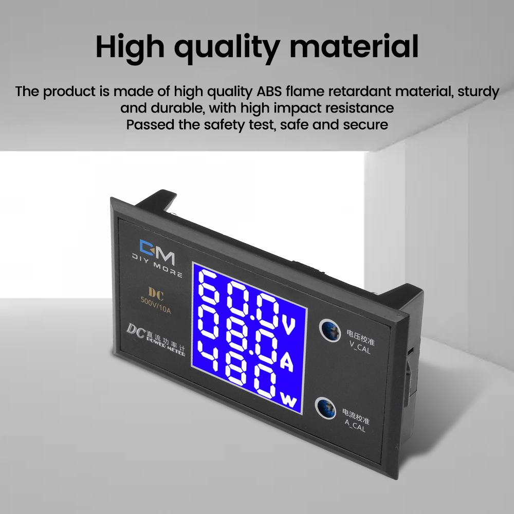 DC 0-100V 500V10A Digital Voltmeter Ammeter Wattmeter Power Current Voltage Meter 0-999W High Power Volt Detector Tester