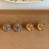 Women's Small Crowd Can Use Hollow Winding Fried Dough Twists Simple Earrings