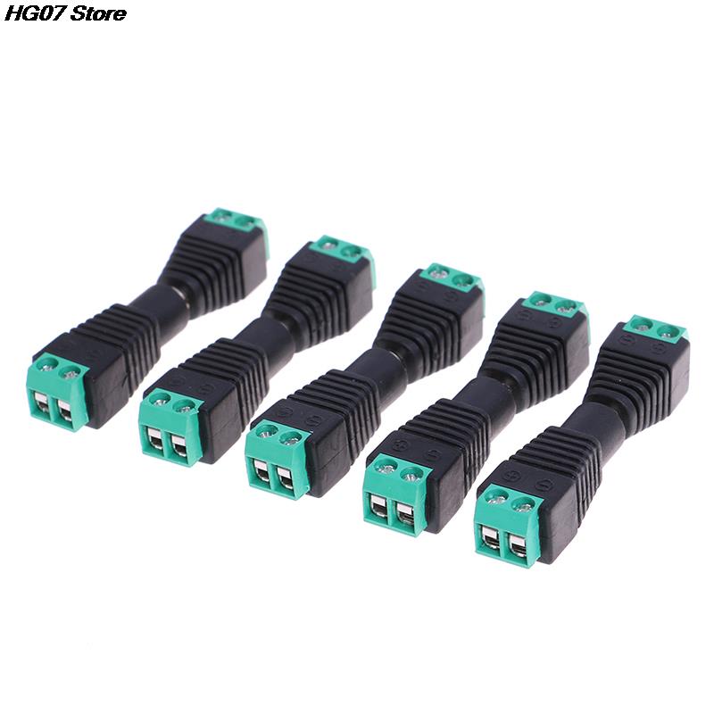5pcs Female/5 pcs 2.1*5.5mm Male DC connector Power Jack Adapter Plug Cable Connector for 3528/5050/5730 led strip light